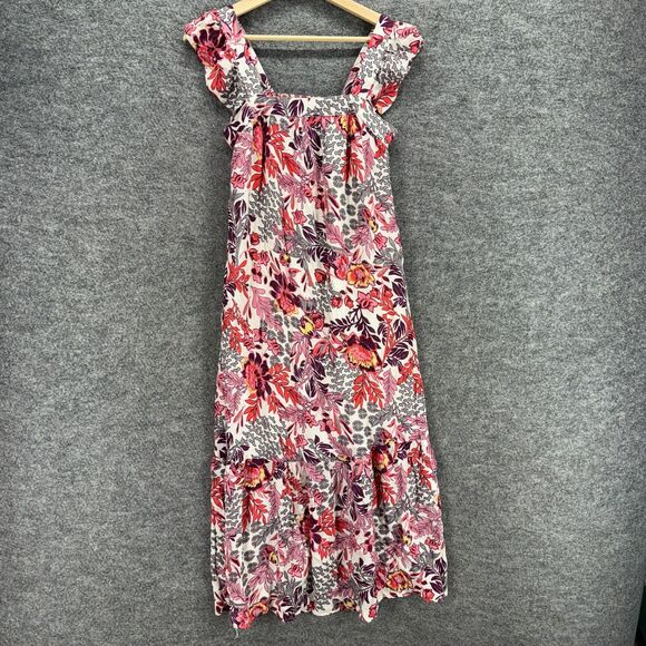 Knox Rose Dress Women XS Pink Floral Maxi Long Lined Square Neck Sleeveless - Picture 1 of 7